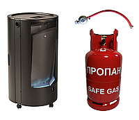 Газовий обігрівач STUFA Blue Belle Chic + Газовий металевий балон 27 л.