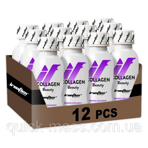 Колаген з вітаміном С IronFlex Collagen Beauty Shot (12 шт. x 80мл), фото 1
