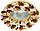 Вбудований декоративний світильник із кристалами Feron CD4141 коричневий — золото, фото 3