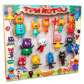 Набір фігурок «Три коти» 13 персонажів, три коти комплект