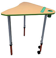 Стіл парта  універсальна мобільна з регулюванням висоти "Атом"на двух колесах