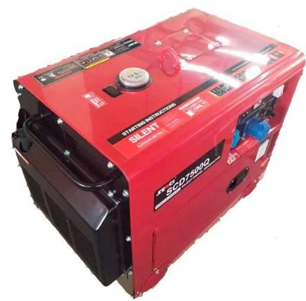 Дизельний SCD 7500Q генератор SENCI max 5.5 кВт у шумозахисному кожусі, фото 1