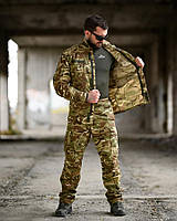 Тактичний штурмовий костюм мультикам + термобілизна хакі, форма мультикам полегшена jg523
