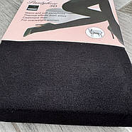 Колготки жіночі кашемір шерсть на хутрі Irina, 54-60 розмір, чорні, 9988А, фото 2