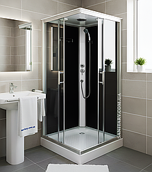 Душовий гідробокс Sunways 90х90х215 см з низьким квадратним піддоном прозоре скло