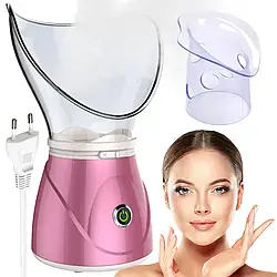 Сауна для обличчя 2в1 Facial Steamer SK-1080, Рожевий / Парова сауна з іонізатором / Розпарювач з регулюванням пара