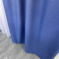 Готові штори Сині льон 270*150 см модні щільні портьєри для спальні та вітальні, фото 6