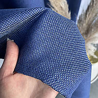 Готові штори Сині льон 270*150 см модні щільні портьєри для спальні та вітальні, фото 2