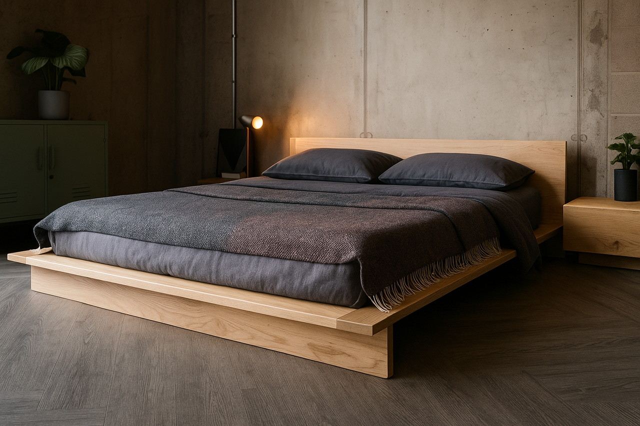 Ліжко двоспальне "Роса" з натурального дерева, фото 1