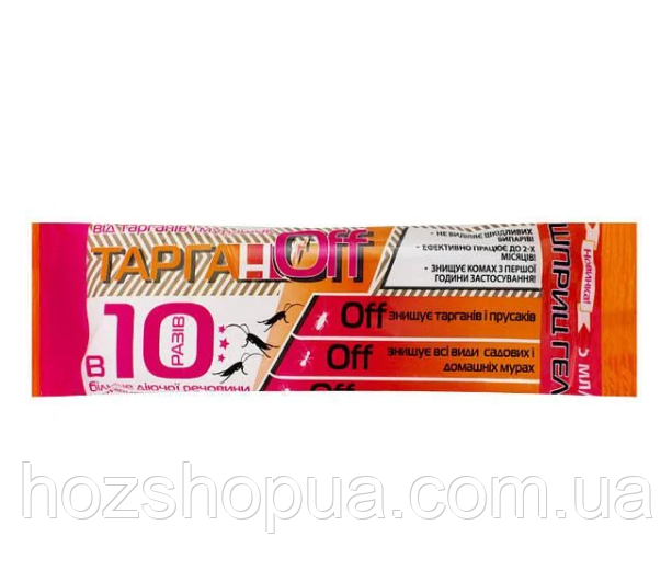 Інсектицид від тарганів та мурах Тарган OFF шприц-гель Agro Protection, 5 г