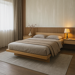 Ліжко двоспальне "Лаванда" з натурального дерева