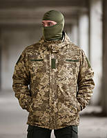 Зимовий бушлат на флісі піксель Тактична куртка бушлат Тепла Форма ЗСУ Куртка-бушлат зимова для військовиХ