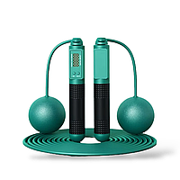 Скакалка з електронним лічильником 2 в 1 MuvNext (зі шнурком і без, 2 м’ячі в комплекті)