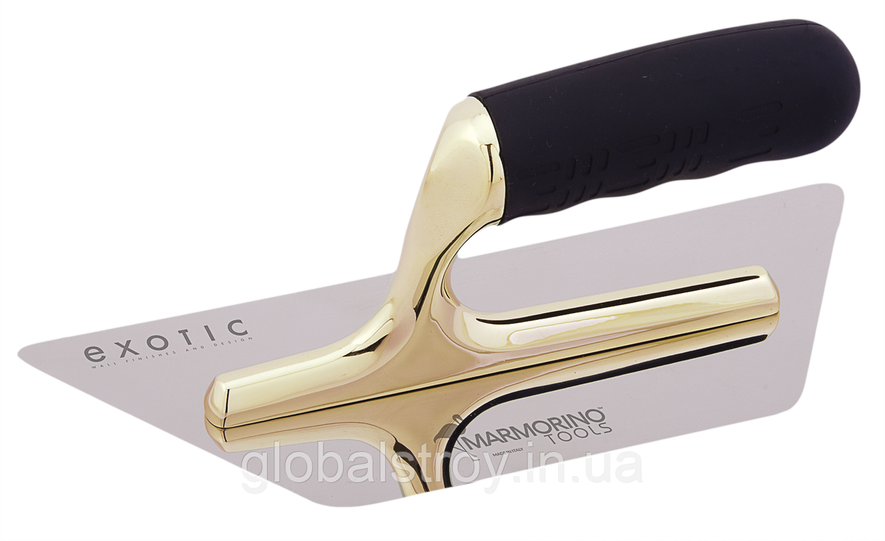 Кельма золото нержавіюча сталь 240х100х0,6 мм Marmorino Tools ELITE PRO DUAL EXOTIC, фото 1