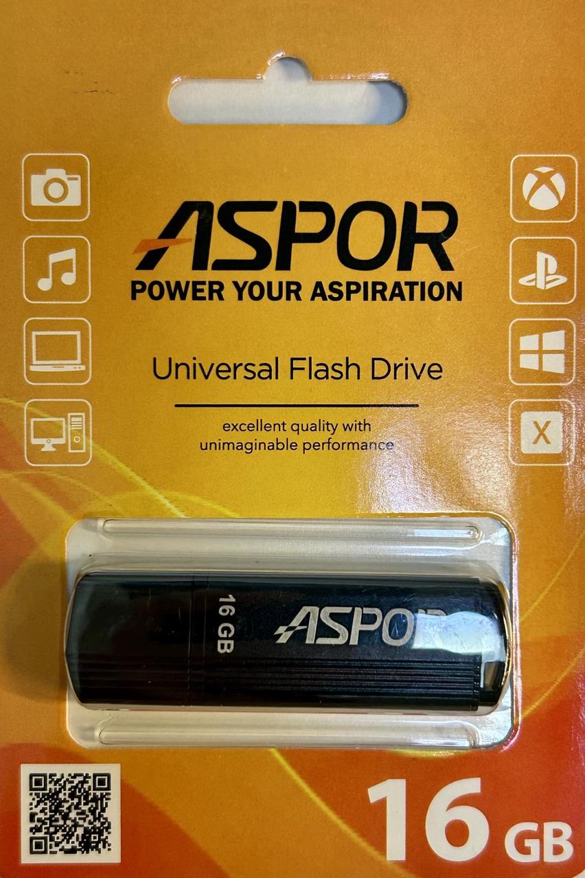 USB Flash Aspor AR121 16GB- чорний, фото 1