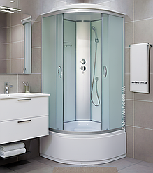 Душовий бокс Ko&Po 470 80х80 білий душова кабіна з заднім склом глибокий піддон