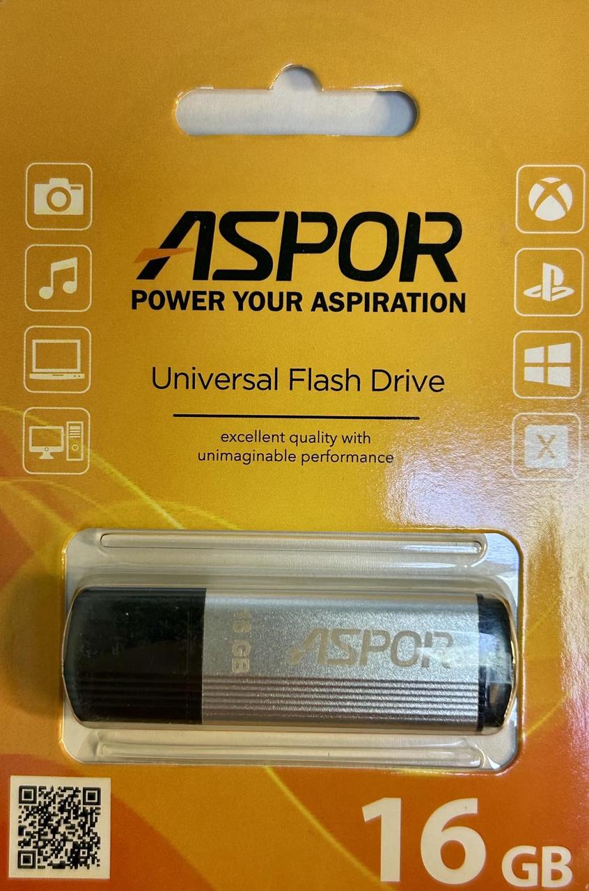 USB Flash Aspor AR121 16GB- срібло, фото 1