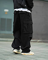 Брюки оверсайз карго мужские OGP Charge черные