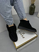 Лофери зимові жіночі GUERO G007-5102 Color 19 чорні замшеві 37, фото 2