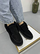 Лофери зимові жіночі GUERO G007-5102 Color 19 чорні замшеві 37, фото 3