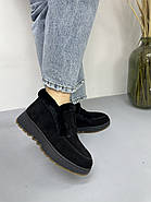 Лофери зимові жіночі GUERO G007-5102 Color 19 чорні замшеві 37, фото 4