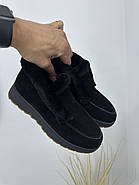 Лофери зимові жіночі GUERO G007-5102 Color 19 чорні замшеві 37, фото 6