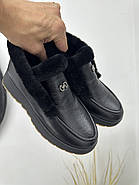 Лофери зимові жіночі GUERO G007-5004 Colour 043 чорні шкіряні 38, фото 6