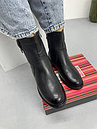 Зимові черевики жіночі MeegoComfort 25A73265-3 BLACK чорні шкіряні, фото 3