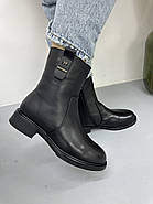 Зимові черевики жіночі MeegoComfort 25A73265-3 BLACK чорні шкіряні, фото 4