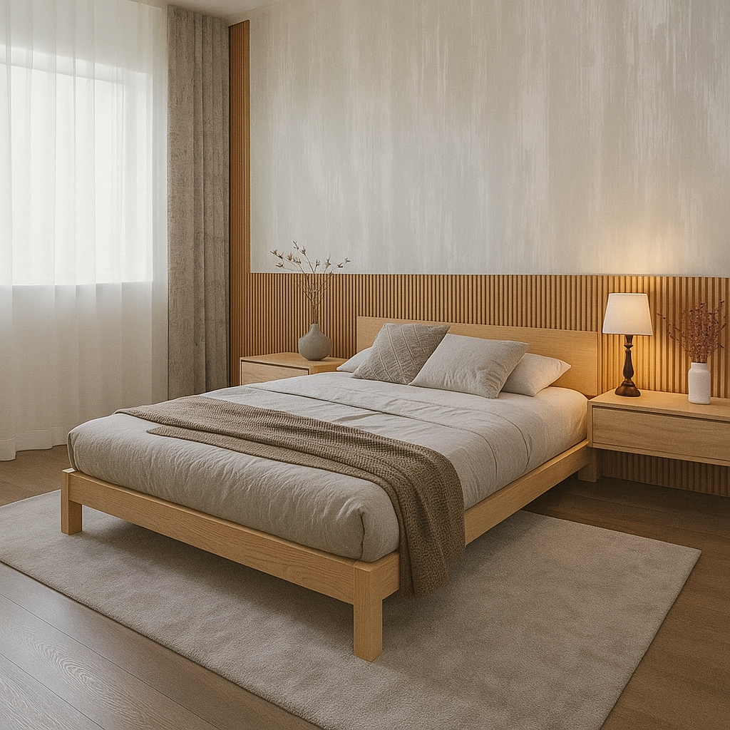 Ліжко двоспальне "Мона" з натурального дерева, фото 1