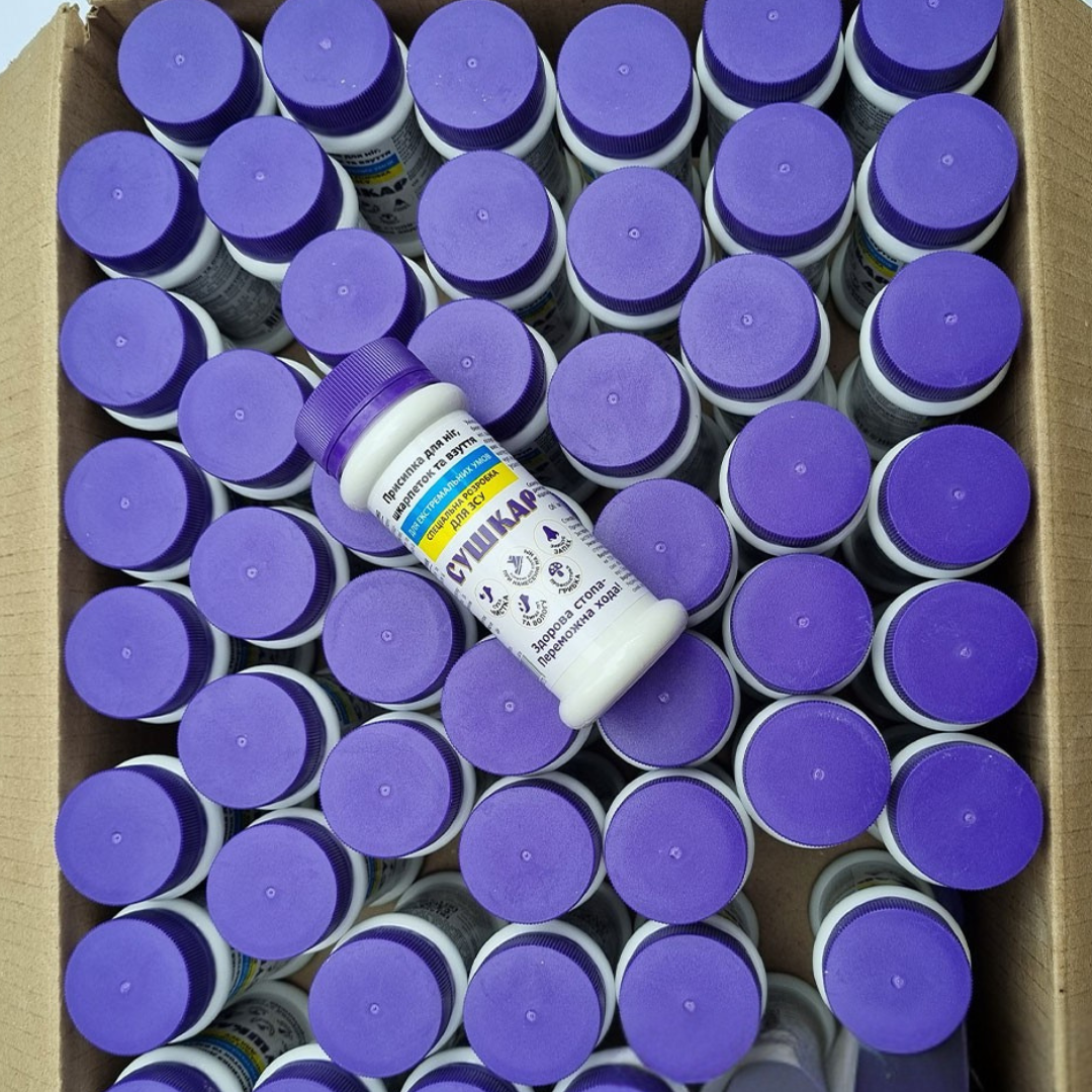 Присипка для ніг та тіла (шкарпеток та взуття), 100 мл. - упаковка 100 штук