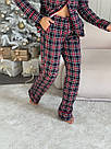 Тепла жіноча трикотажна піжама на підчосі "Oxford" сорочка та штанці COSY KMW41, фото 3