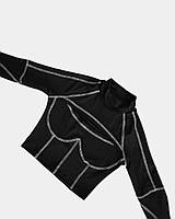 Топ з контрастними швами OGONPUSHKA Corset чорний(*)