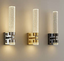 Дизайнерське світлодіодне бра у вану  35см , 10W, золото,хром,чорні