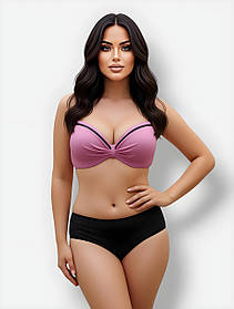 Купальник в рубчик Z.Five 5716-20 пудровий на 48 50 52 54 укр розмір