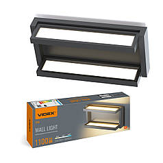 Настінний світильник Videx WL01 12W 2800/4000/6000K з сенсором чорний VL-WL01-12CSB