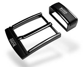 Ремінна пряжка з тренчем Boss 40мм М-32027 колір Темний-нікель з чорним