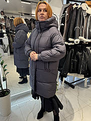 Жіноча куртка, довга наповнювач біопух