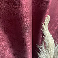 Штори жакардові "пісок" бордові з білим шифоновим тюлем ALBO (SHTN-C33-7), фото 7