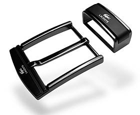 Ремінна пряжка з тренчем Lacoste 40мм М-32030 колір Темний-нікель з чорним