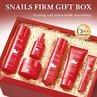 Подарочный набор косметики для ухода за лицом с муцином улитки Bioaqua Snail Gift Box 6 предметный