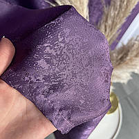 Штори жакардові "пісок" фіолетові з білим шифоновим тюлем ALBO (SHTN-C33-18), фото 2