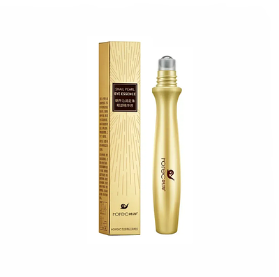 Опт 3 шт. Живильна зволожуюча Сироватка-Роллер для повік проти зморшок з Муцином Равлика Rorec відновлююча, 15мл