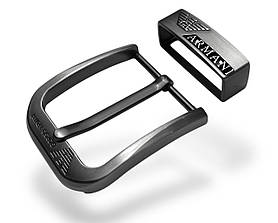 Ремінна пряжка з тренчем Armani 40мм М-32035 колір Темний-нікель