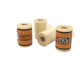 Надміцний армований скотч RSMH — 5 м × 48 мм, Ø 34 мм прозорий