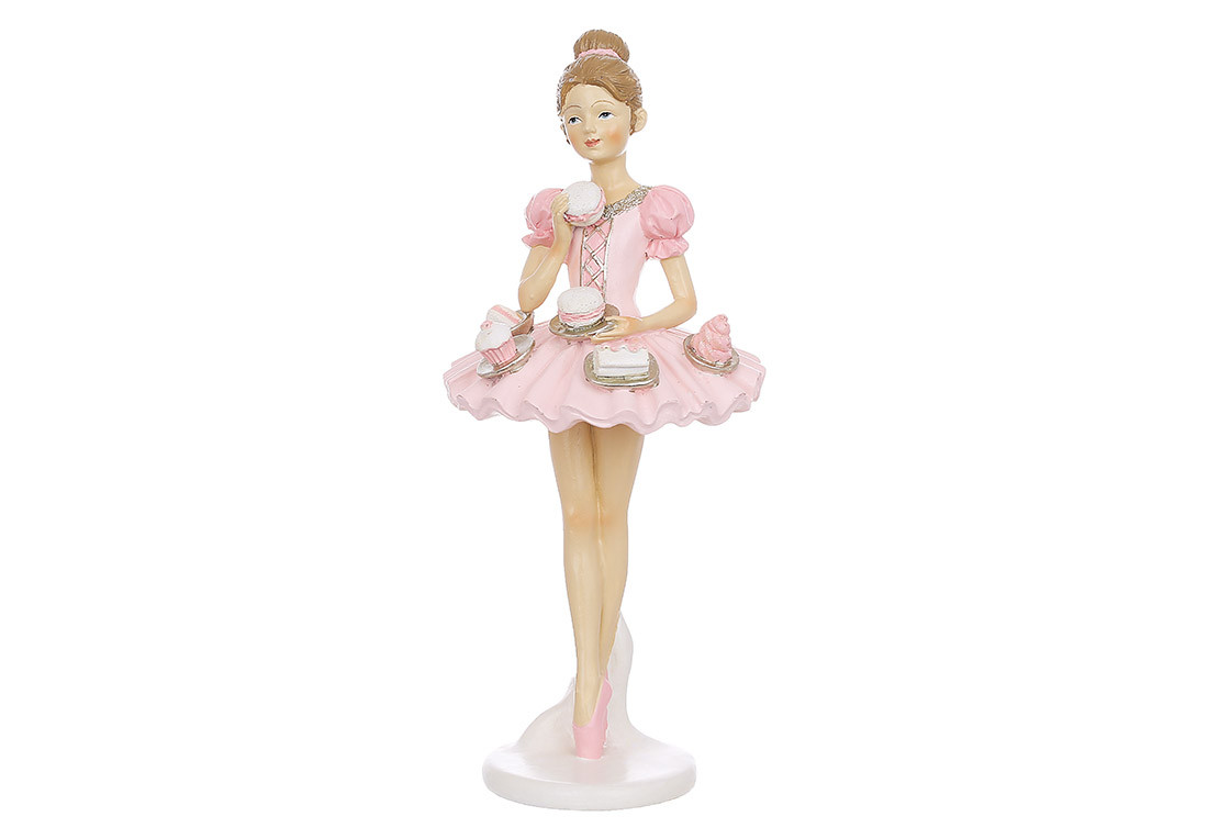 Статуетка Балерина з тістечками 23 см, фото 1