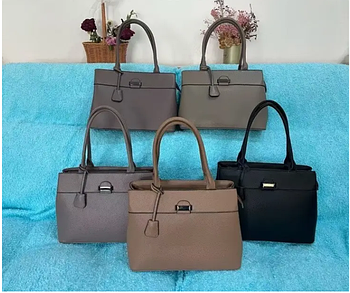 Сумочка жіноча прямокутна ділова 33,5*24,5 см на блискавці зі штучної шкіри в різних кольорах Liza