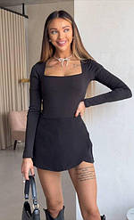 Жіноча юбка- шорти ;Колір: чорний ; Розмір: 42, 44, 46;