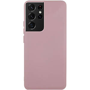 Чохол Silicone Cover Lakshmi (AA) для Samsung Galaxy S21 Ultra | Мікрофібра Рожевий / Pink Sand