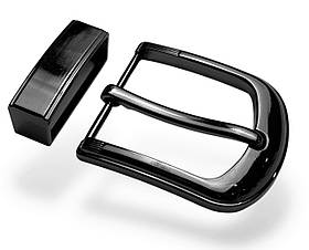 Пряжка ремінна з тренчем 40мм М-32036 колір Чорний-нікель